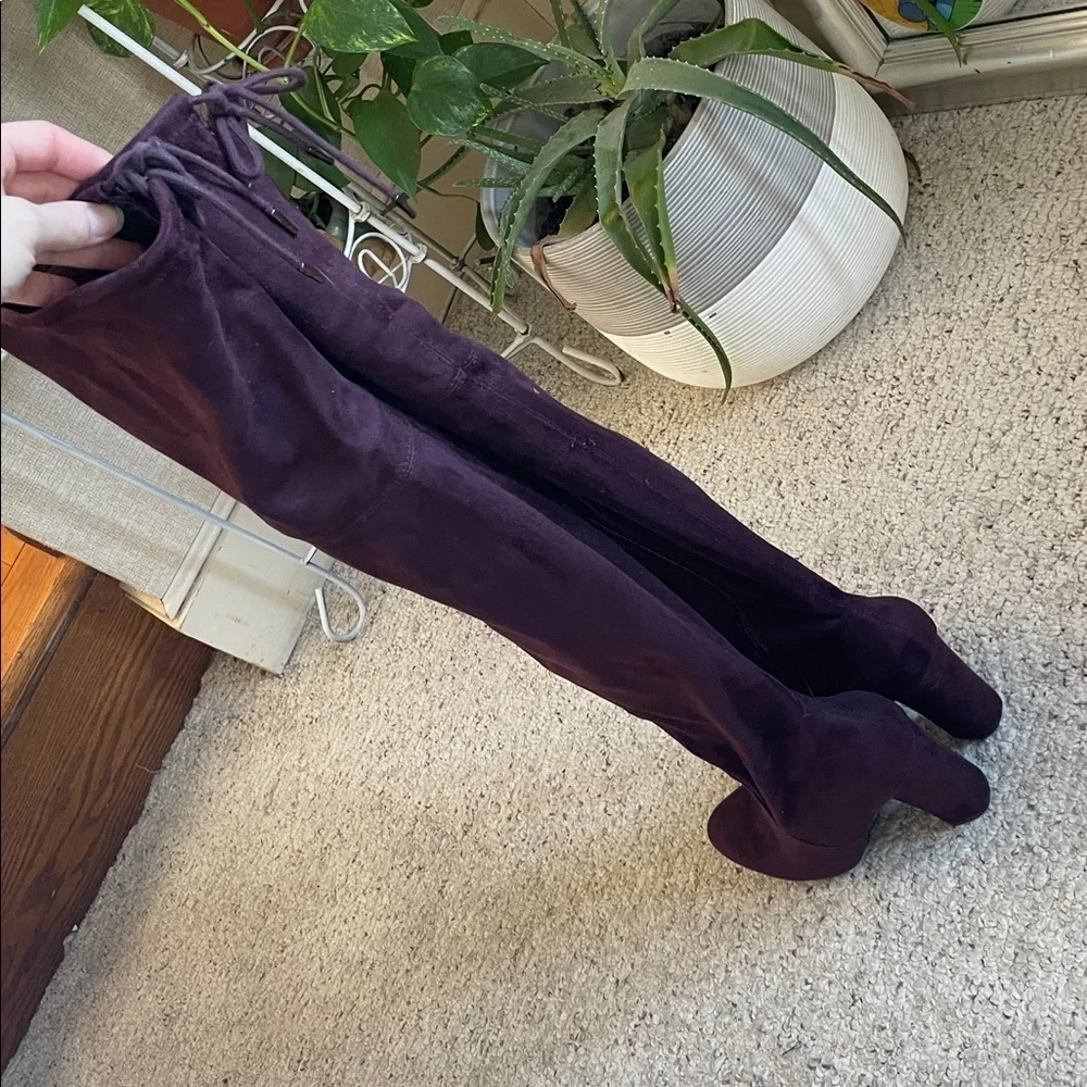 A New Day Elegant Purple Suede Over-the-Knee Boots 7.5